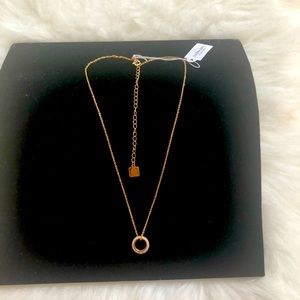 Tiny Gold Plated Circle Necklace